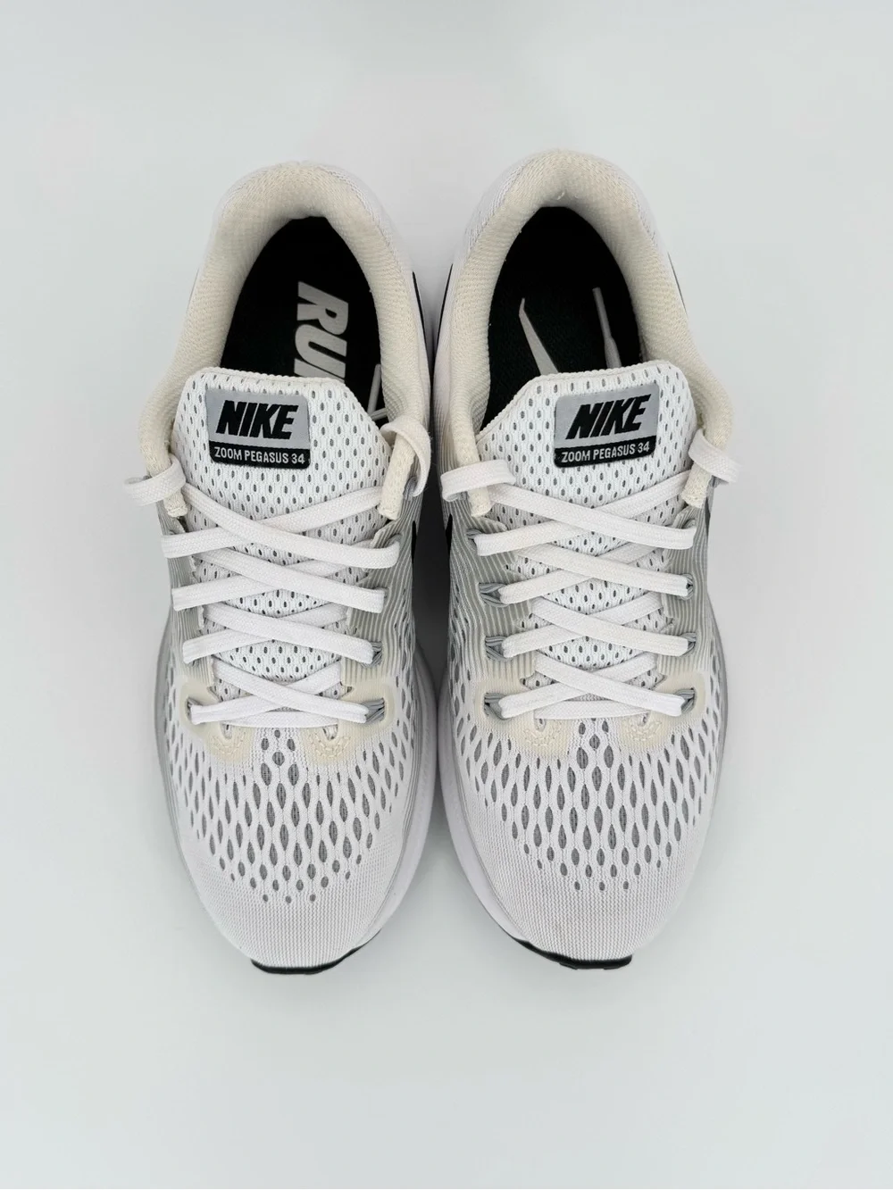 NIKE Air Zoom Pegasus 34 Running Shoes 7.5 White Anthracite Breathable - Picture 5 of 12